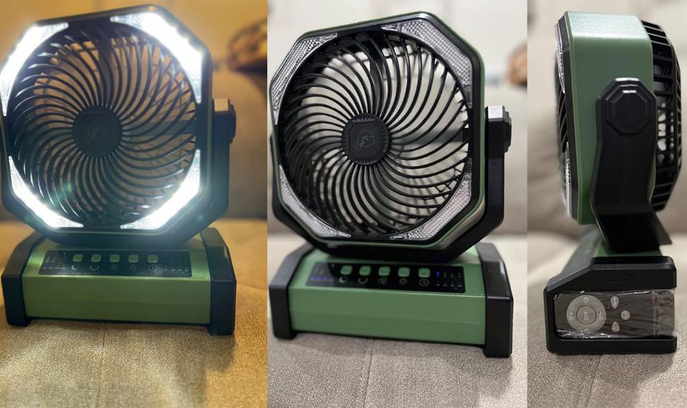 D12 20000mAh Camping fan with led light